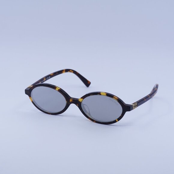 Miu Miu MU04ZSF VAU07F Sunglasses Honey Havana Oval Frame main image 6